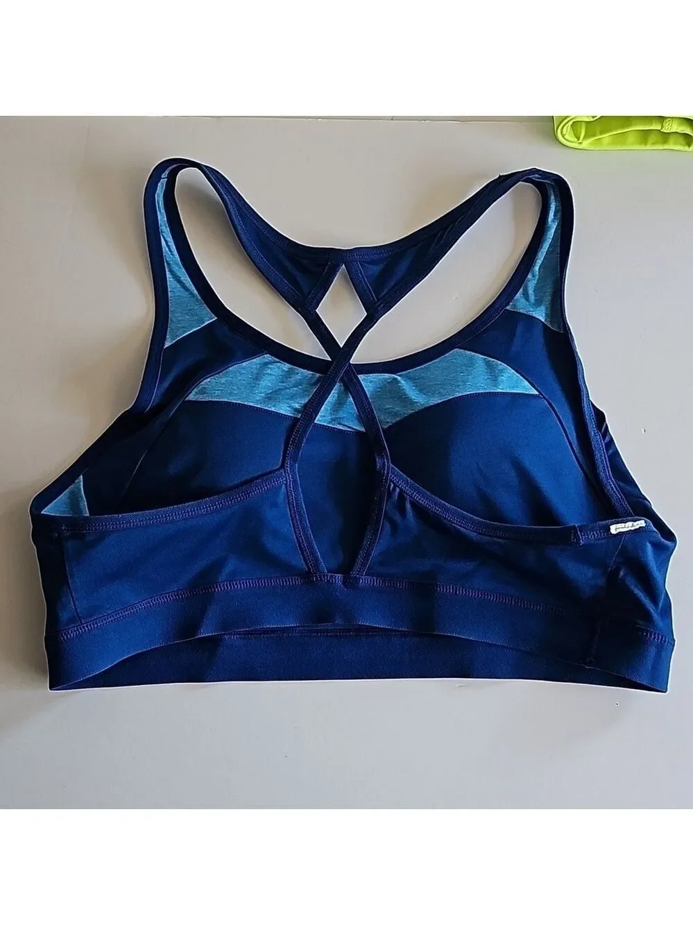 Sport Bra Champion workout top atletic high impact wire free blue Criss-cross